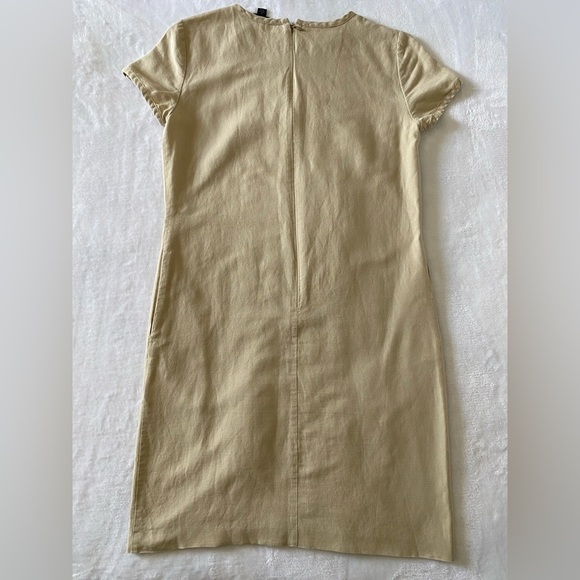 BROOKS Brothers Short Sleeve Linen Shift Dress With Lace Detail Size 0 - Picture 2 of 9